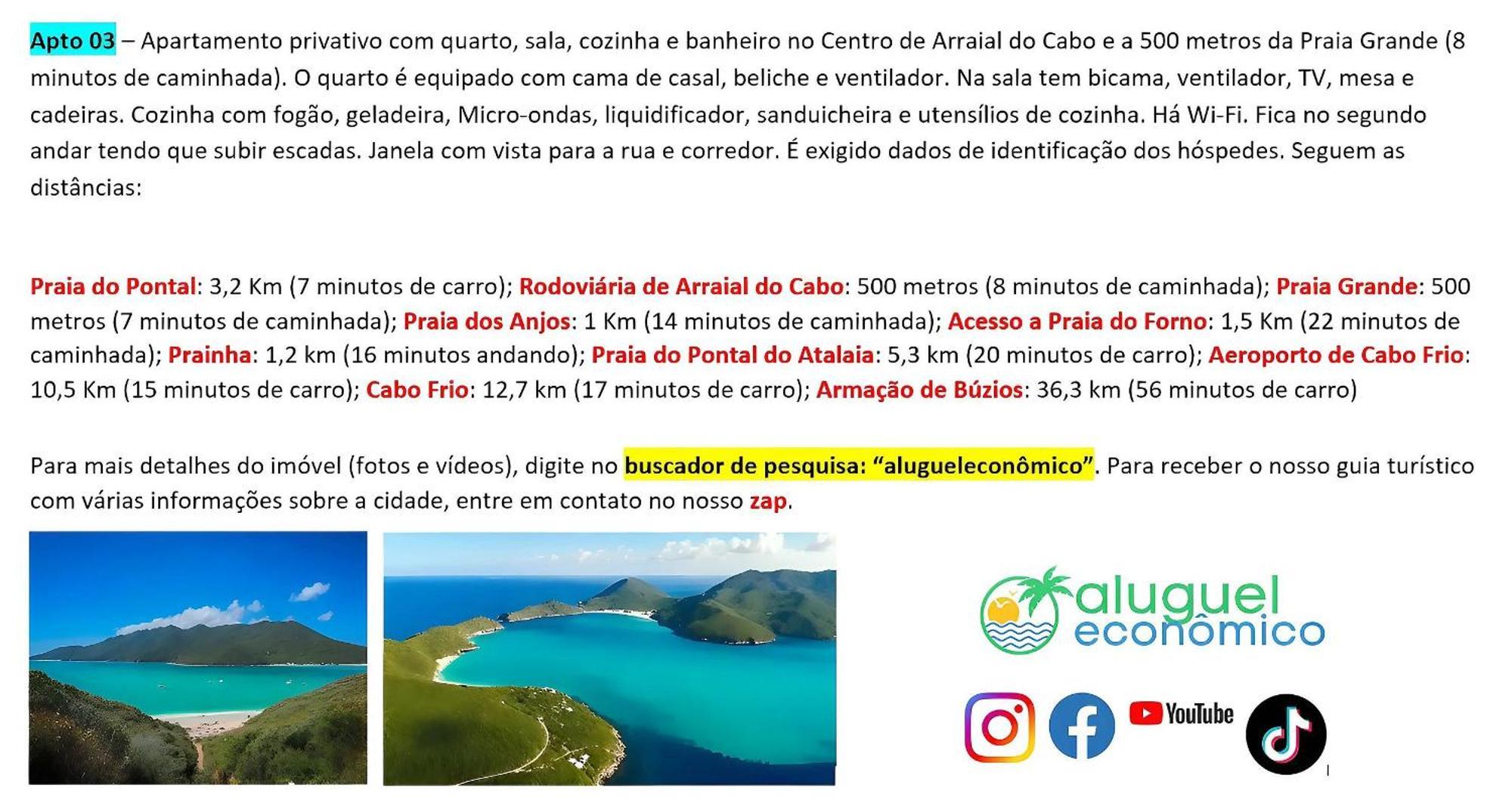 Arraial Do Cabo - Brisas Do Farol - Aluguel Economico Apartment Exterior photo