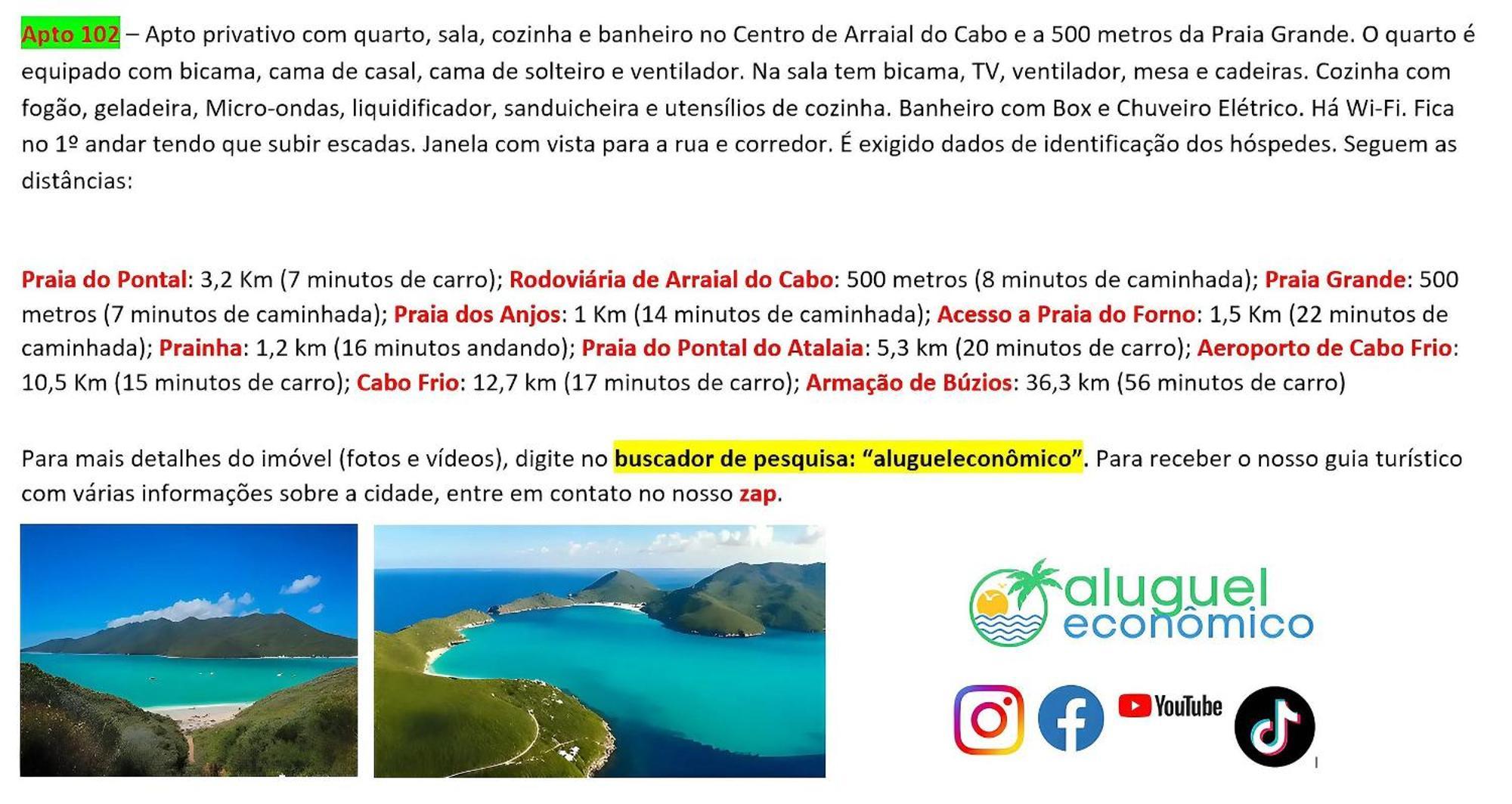 Arraial Do Cabo - Brisas Do Farol - Aluguel Economico Apartment Exterior photo