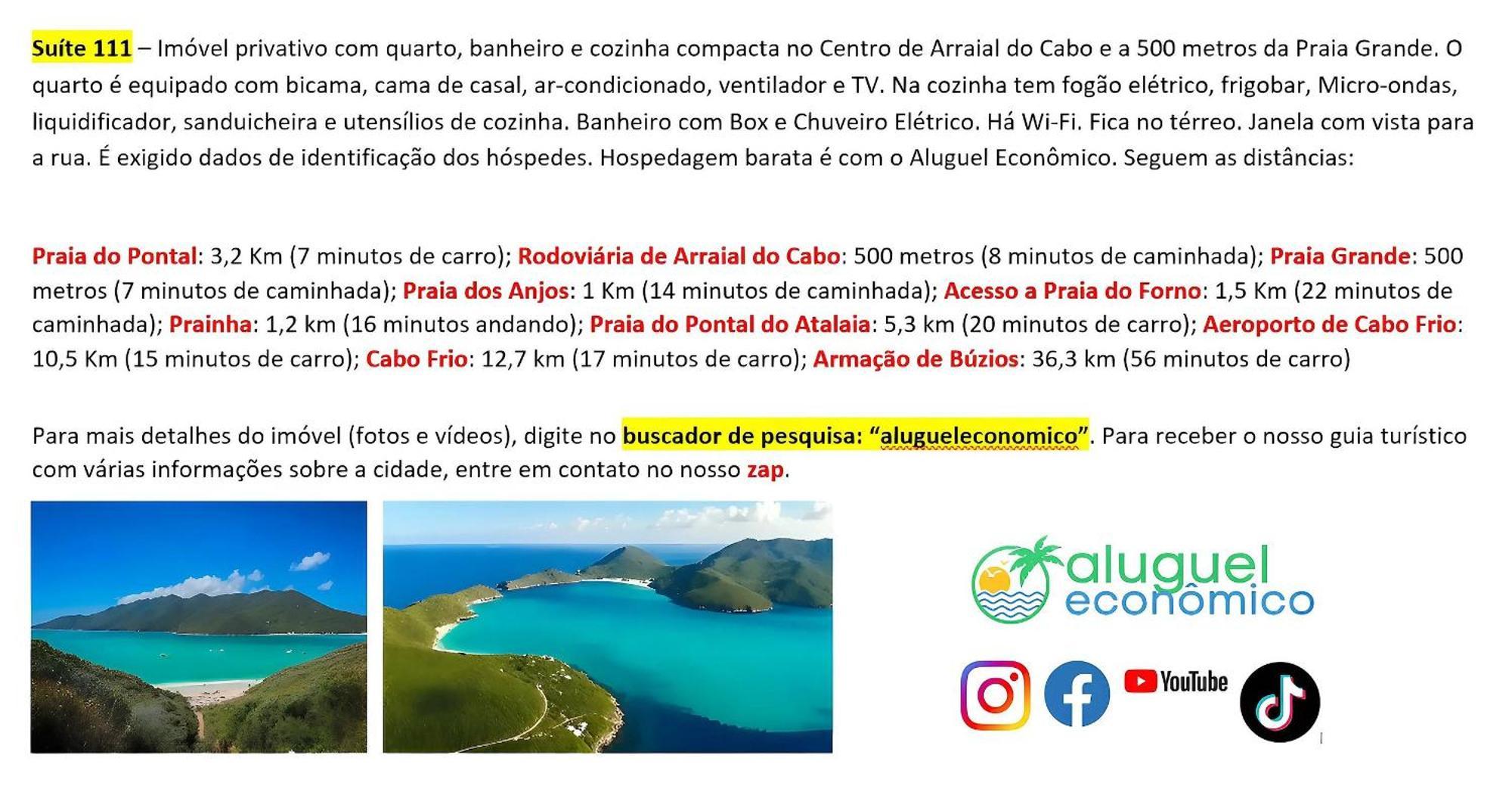 Arraial Do Cabo - Brisas Do Farol - Aluguel Economico Apartment Exterior photo