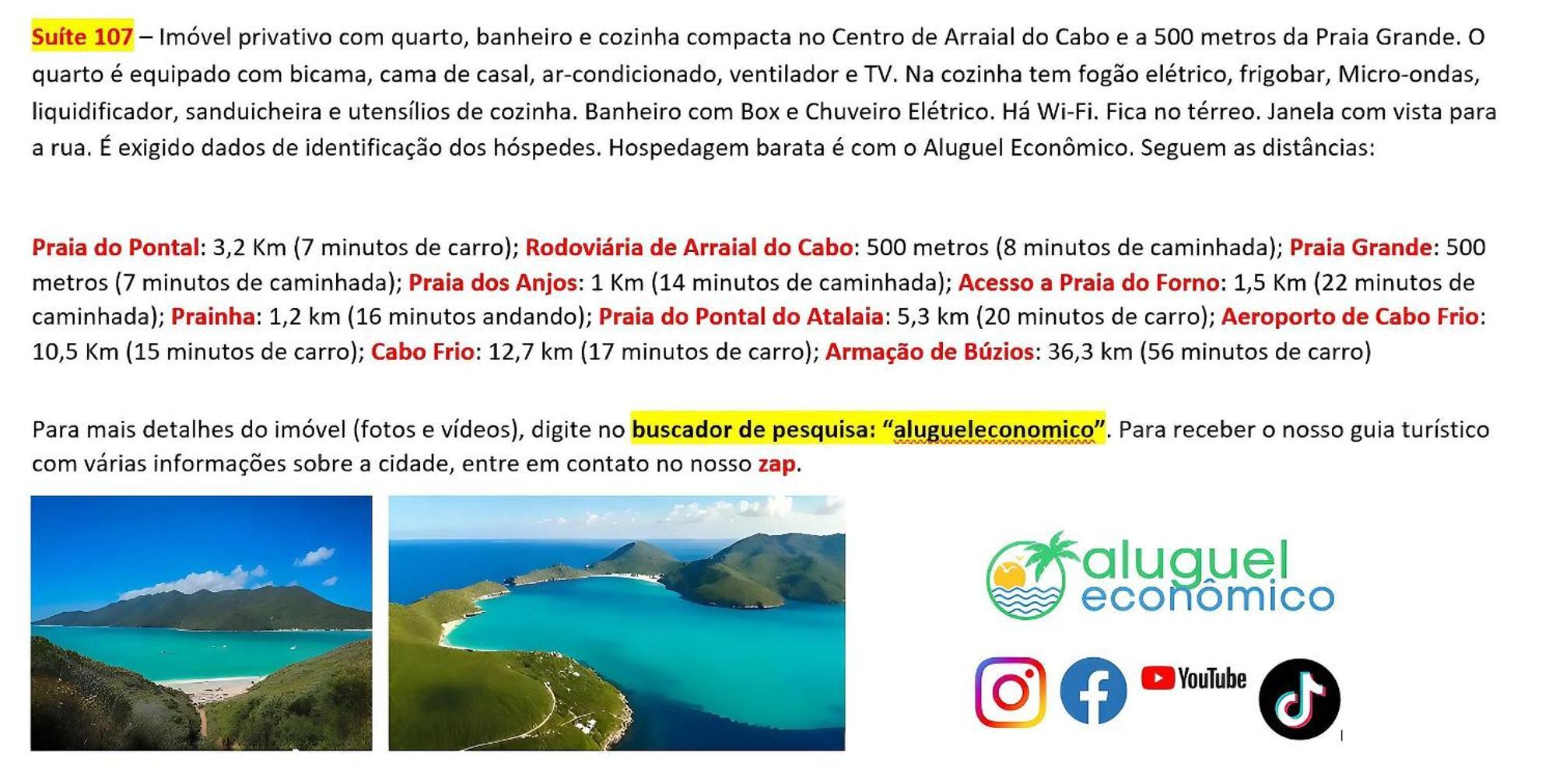 Arraial Do Cabo - Brisas Do Farol - Aluguel Economico Apartment Exterior photo