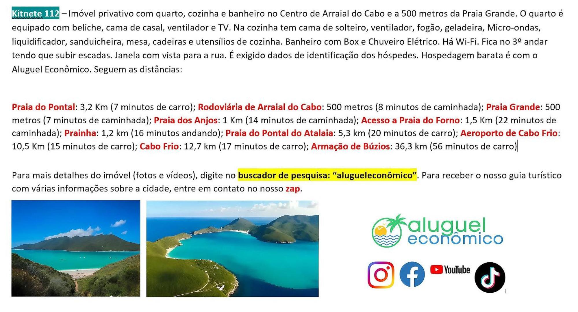 Arraial Do Cabo - Brisas Do Farol - Aluguel Economico Apartment Exterior photo